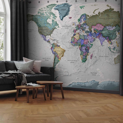 Tapet decorativ cu lecție de geografie