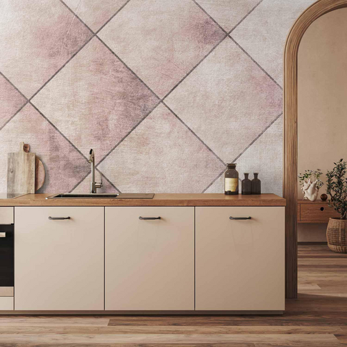 Tapet decorativ cu ritm geometric simetric