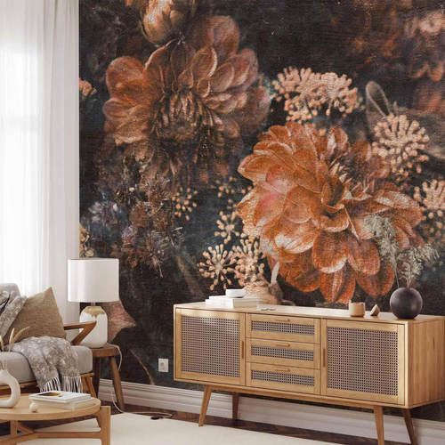 Tapet decorativ cu flori retro