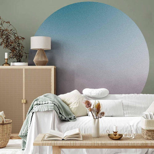 Tapet decorativ rotund cu gradient nostalgic în tonuri pastelate