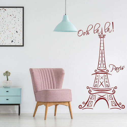 Autocolant mural cu Turnul Eiffel, pentru interior