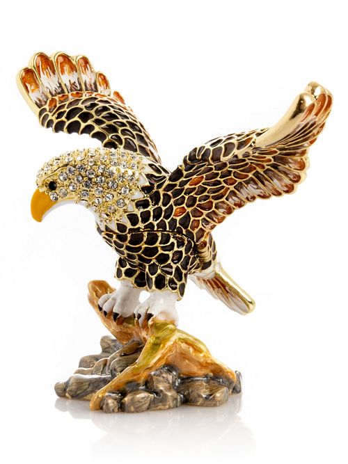 Cutie decorativă Keren Kopal pentru bijuterii, cu cristale austriece și placată cu aur 24K sau argint 925