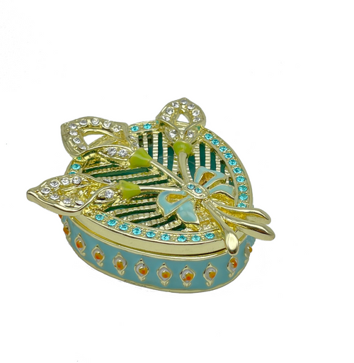 Cutie decorativă pentru bijuterii, verde turcoaz