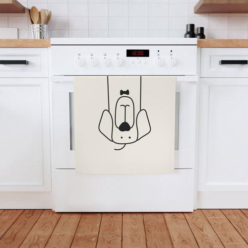 Prosop cu câine Retriever din bumbac organic, 50 x 70 cm