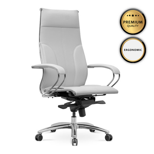 Scaun de birou ergonomic alb LEADER