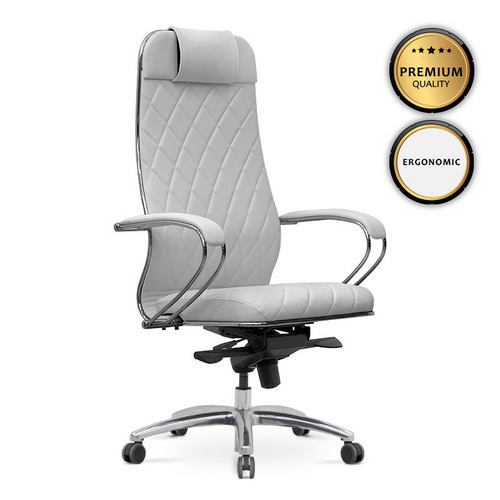 Scaun de birou ergonomic alb LEONI