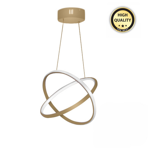 Lustră LED suspendată MARTA, auriu mat, 30W, 3600 lm, 4000K
