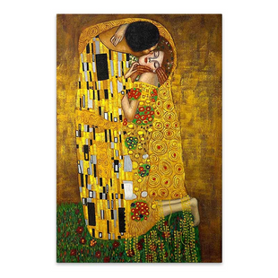 Tablou canvas decorativ „The Kiss” – Gustav Klimt 60x90 cm