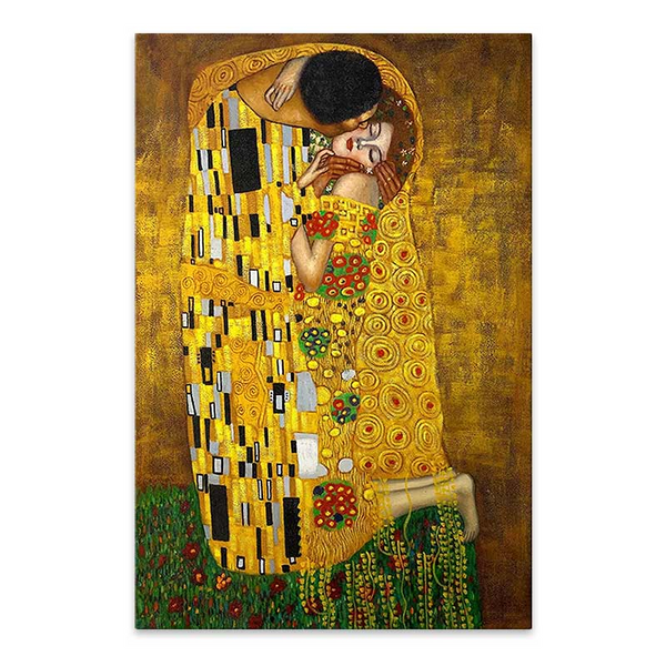 Tablou canvas decorativ „The Kiss” – Gustav Klimt 60x90 cm