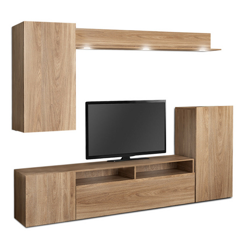 Set mobilier TV PERI stejar miere 210 cm
