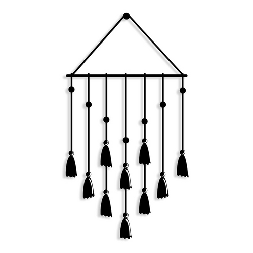 Decorațiune de perete metalică neagră ARROW