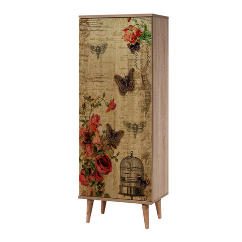 Pantofar modern BUTTERFLY, finisaj sonoma, 50 x 38 x 135 cm