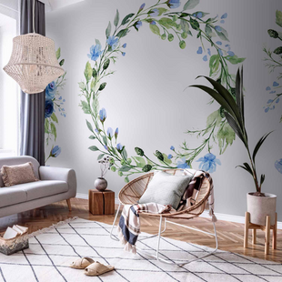 Tapet decorativ cu motiv floral romantic