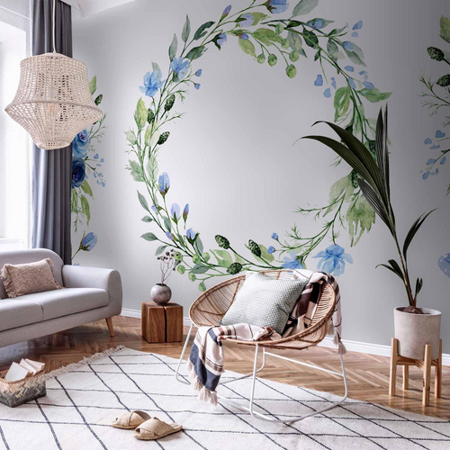 Tapet decorativ cu motiv floral romantic