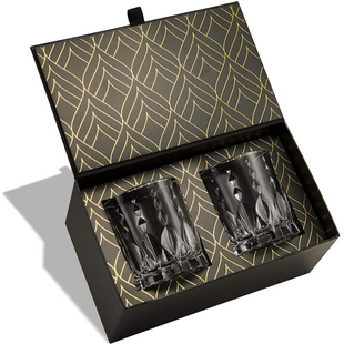 Set de 2 pahare de whiskey din cristal, 340 ml